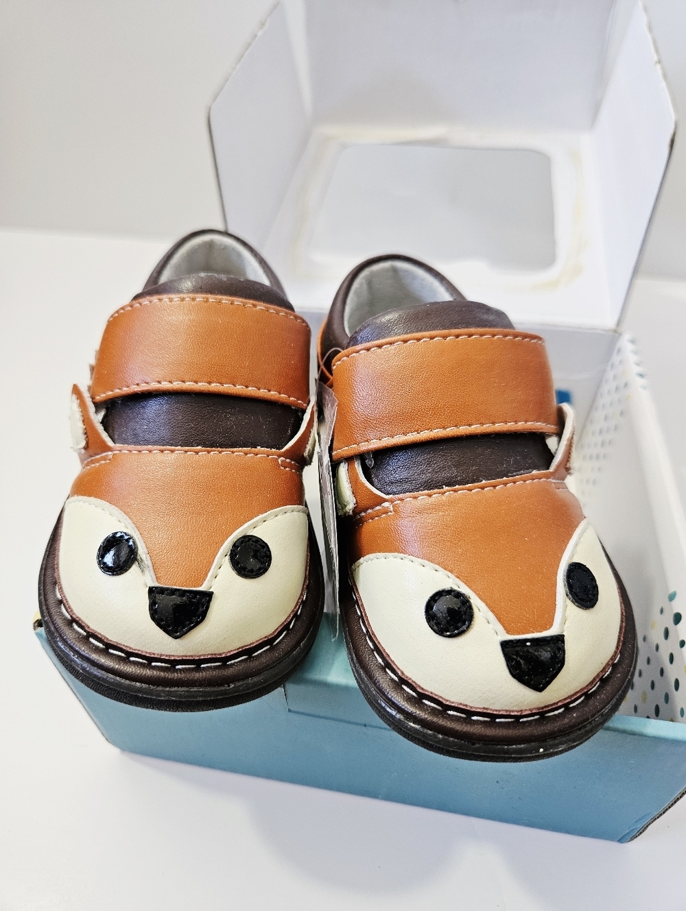 NEW Wee Squeak Fox Toddler Shoes Size 5 Boys Girls